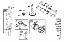 Piston Group Gears Diagram and Parts List for 40A777-1221-01  Briggs and Stratton Engine